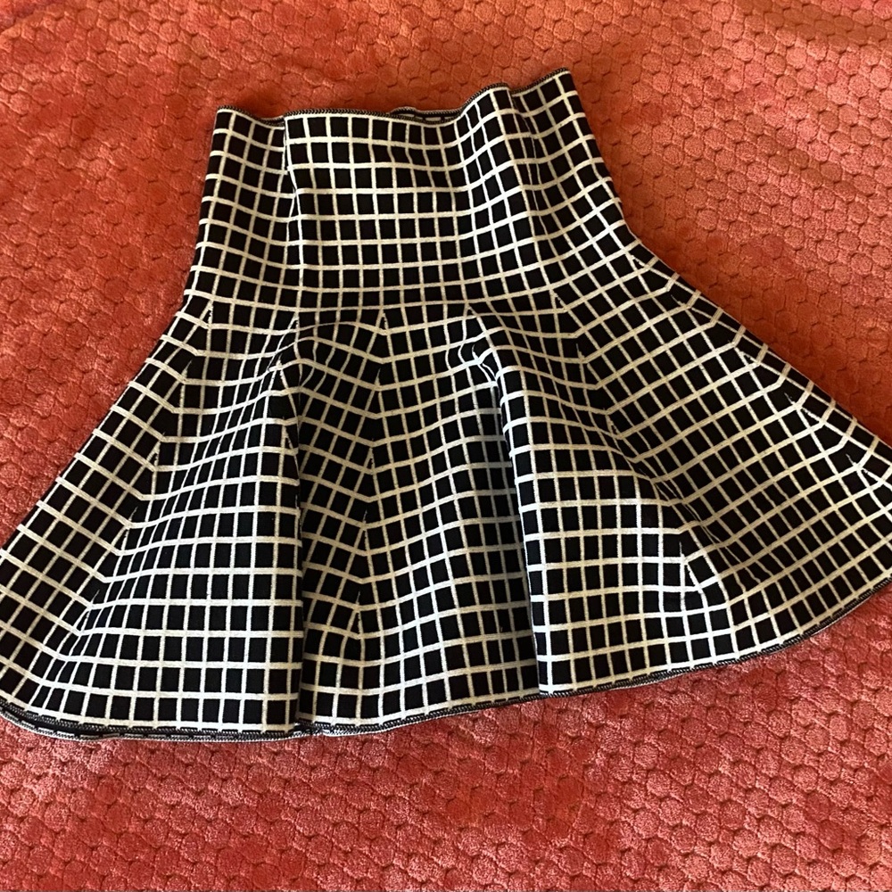 black & white skirt